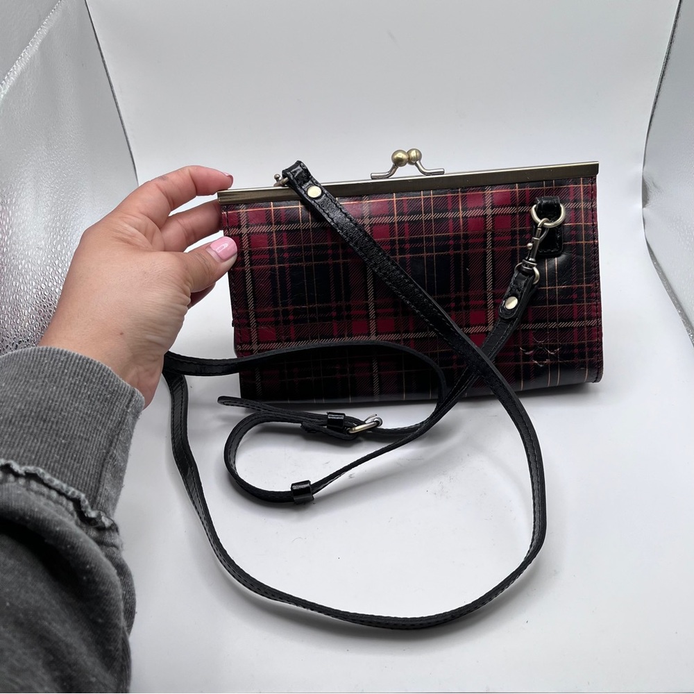 PATRICIA NASH VALLINA FRAME CROSSBODY BAG TARTAN PLAID red black gold - Picture 5 of 7
